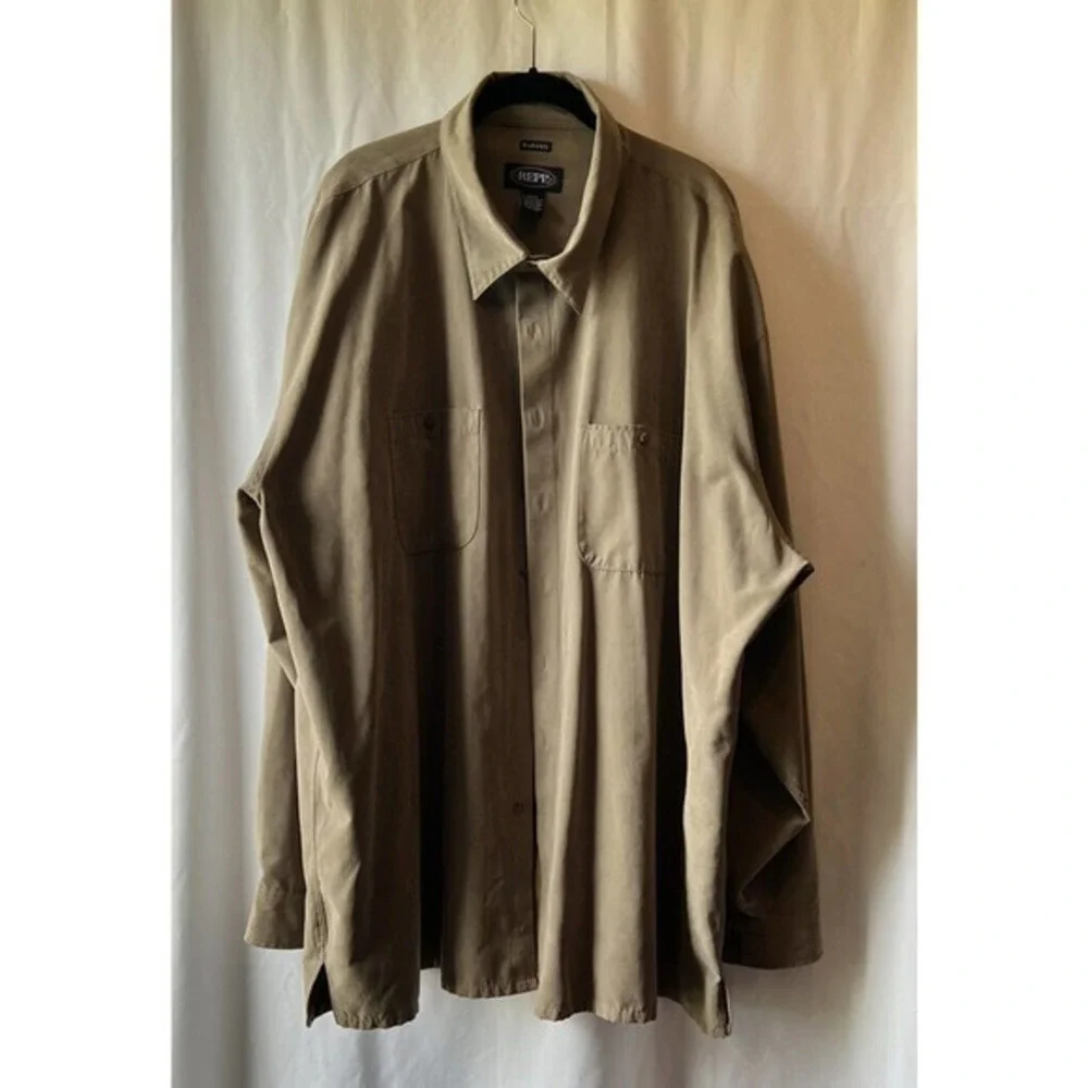 REPP Ltd‎  Mens Size 4XLT Suede Khaki Long Sleeve Shirt or Jacket